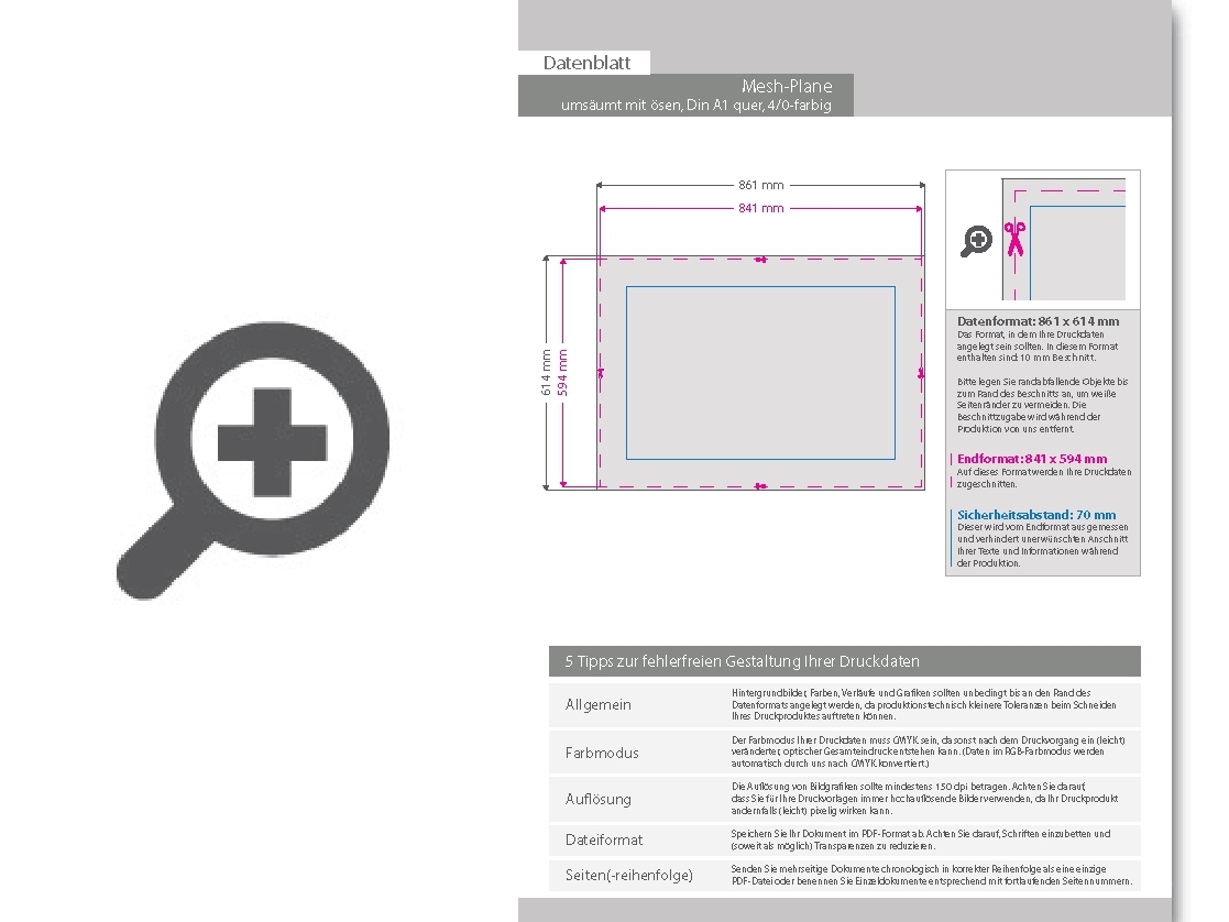 Product Bild hochwertige_mesh-plane_din_a1_quer_(84_1_x_59_4_cm)__4_0-farbig_bedruckt__ums__umt_+___sen_im_abstand_von_50_cm_oben_und_unten